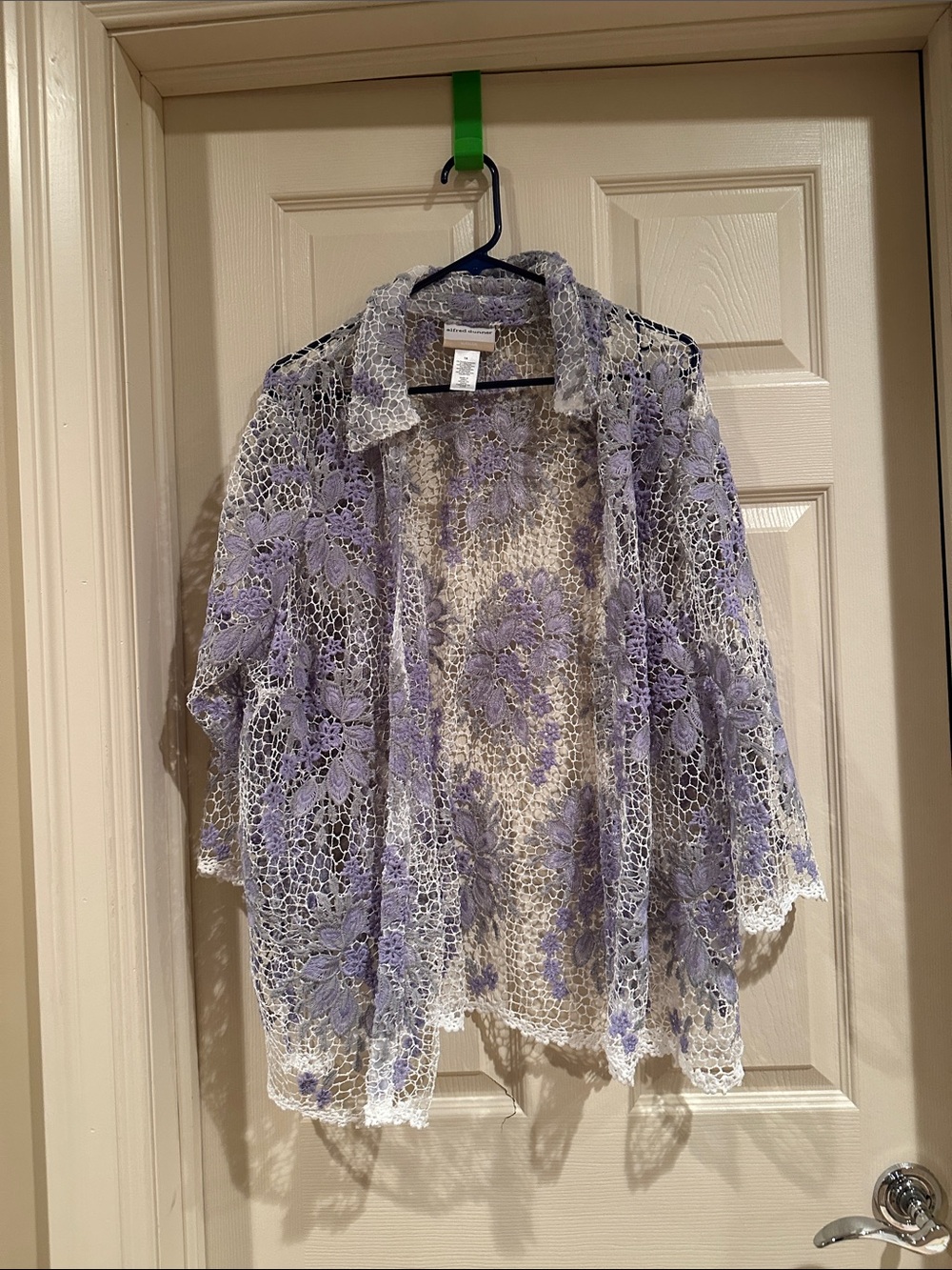 Alfred Dunner Lavender and White lace Jacket